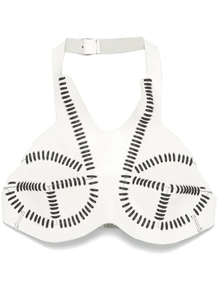  Manokhi Leather Top - White 
