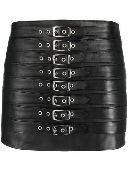  Manokhi Multiple Belts Mini Skirt - Black 