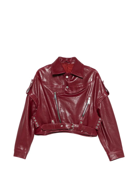  Manokhi Oversized Belted Jacket - Red 
