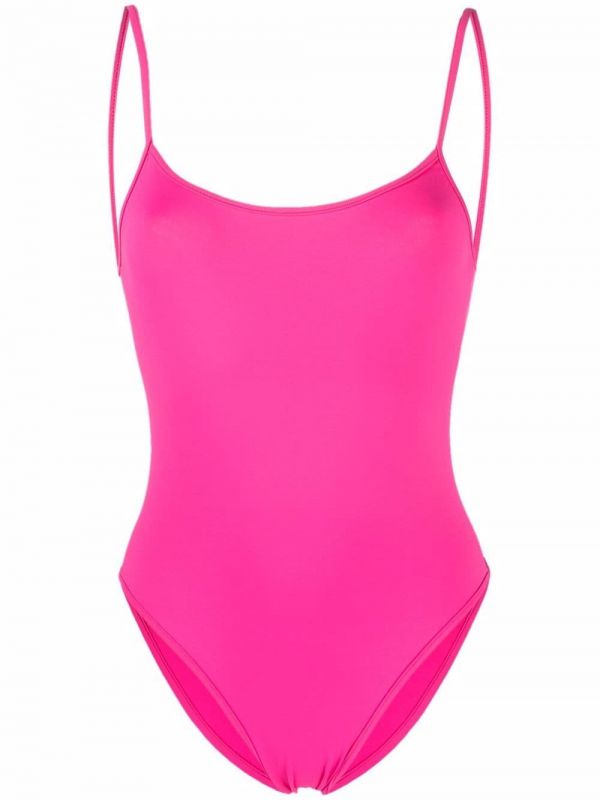  Manokhi Scoop-neck Backless Swimsuit - Pink 