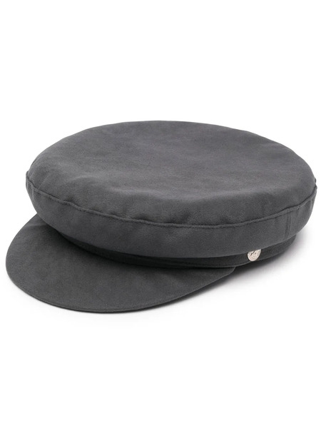  Manokhi Velvet Baker Boy Cap - Grey 