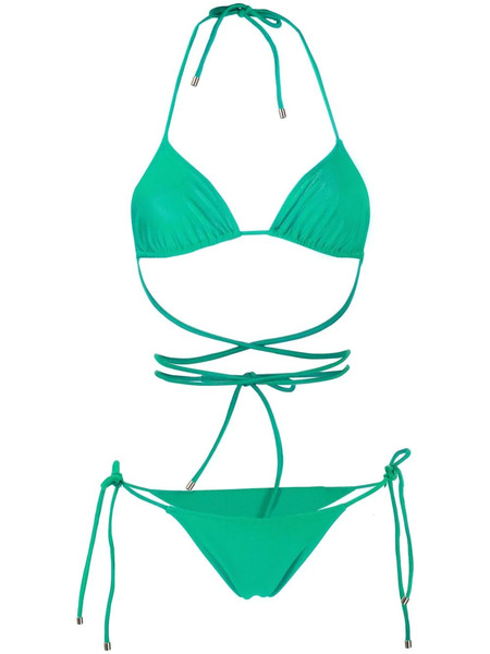  Manokhi Wraparound Tied Bikini Set - Green 