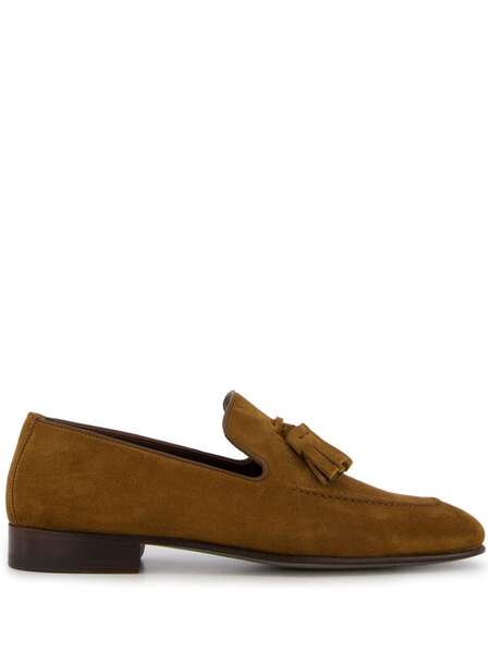  Manolo Blahnik Chester Suede Loafers - Brown 