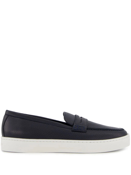  Manolo Blahnik Ellis Leather Loafers - Blue 