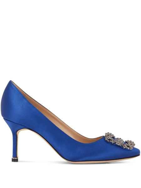  Manolo Blahnik Hangisi Pointed Pumps - Blue 