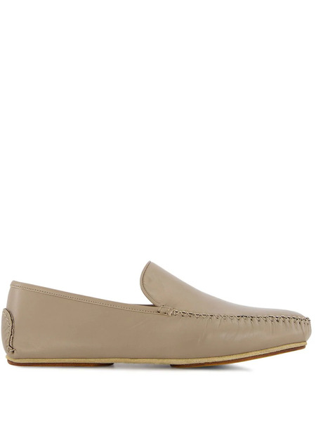  Manolo Blahnik Mayfair Leather Loafers - Neutrals 