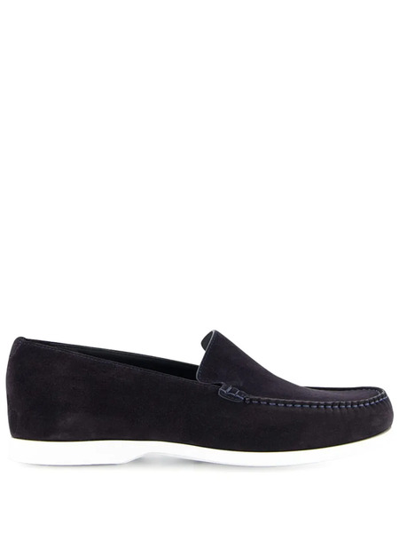  Manolo Blahnik Monaco Suede Loafers - Blue 