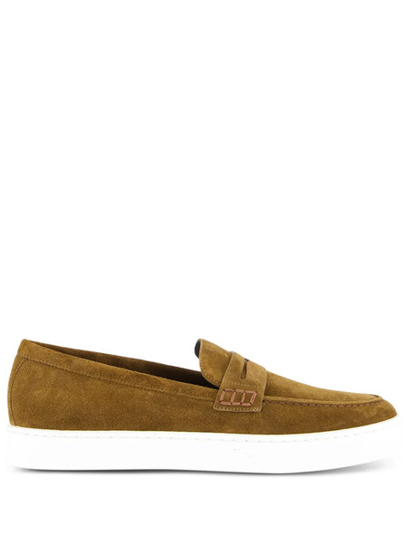  Manolo Blahnik Penny-suede Loafers - Brown 