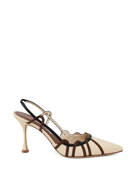  Manolo Blahnik Point-toe Strap Pumps - Neutrals 