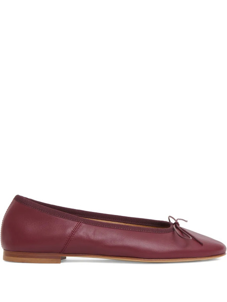  Mansur Gavriel Dance Lambskin Bow Ballerina Flats - Red 