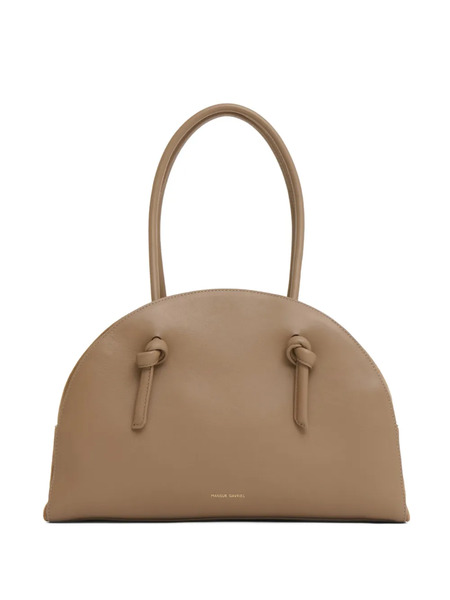  Mansur Gavriel Fortuna Knotted Bowling Bag - Neutrals 