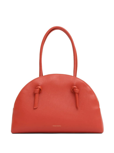  Mansur Gavriel Fortuna Knotted Bowling Bag - Orange 