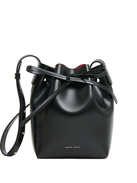  Mansur Gavriel Mini Leather Bucket Bag - Black 