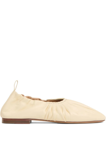  Mansur Gavriel Ruched Ballerina Ballet Flat - Neutrals 
