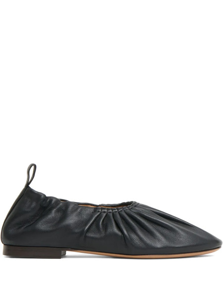  Mansur Gavriel Ruched Ballerina Ballet Flats - Black 