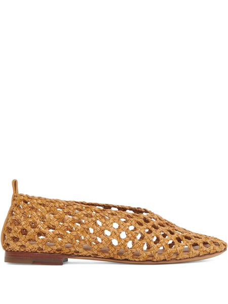  Mansur Gavriel Woven Slip-on Ballet Flats - Neutrals 