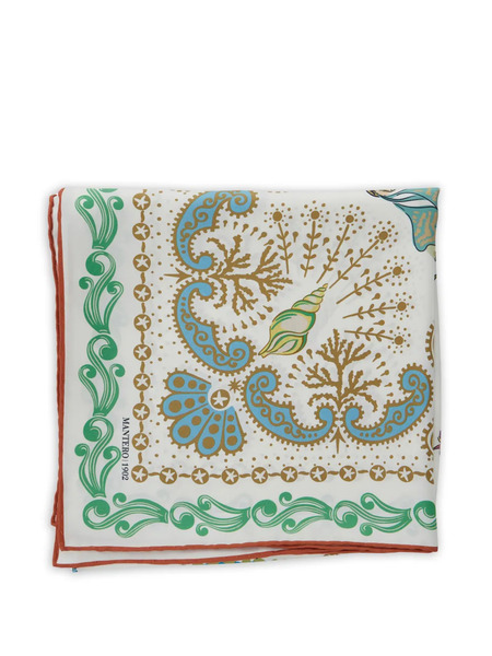  Mantero 1902 Paisley Print Scarf - White 