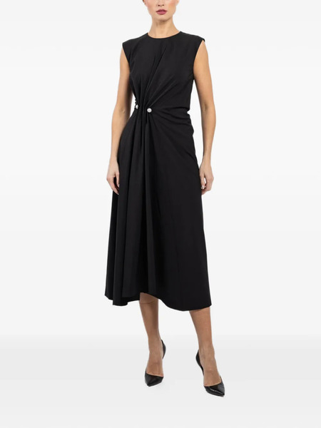  Mantu Pearl-button Midi Dress - Black 