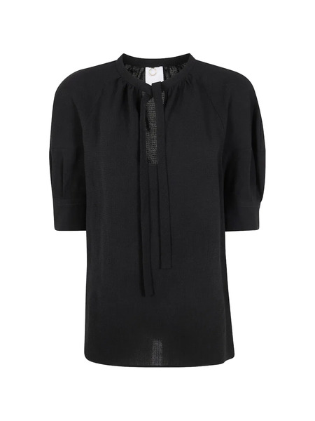  Mantu Tie-neck Shirt - Black 