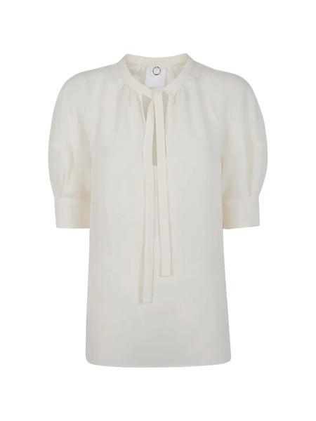  Mantu Tie-neck Shirt - White 