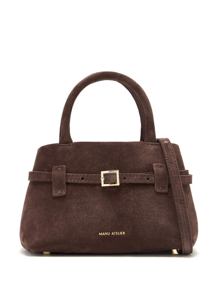  Manu Atelier Leather Tote Bag - Brown 
