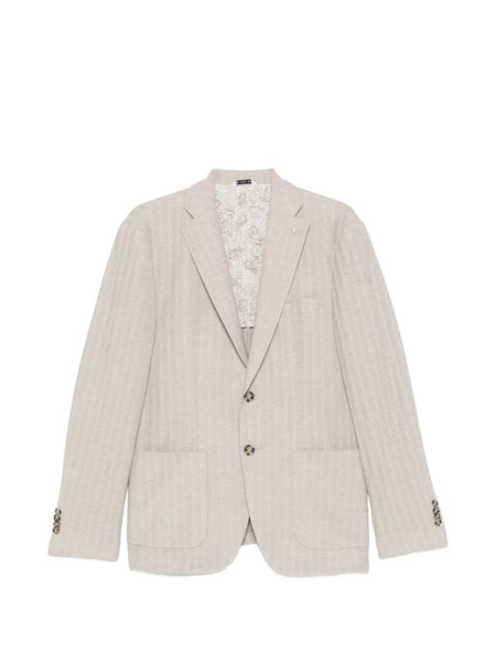  Manuel Ritz Buttoned Pocket Blazer - Neutrals 