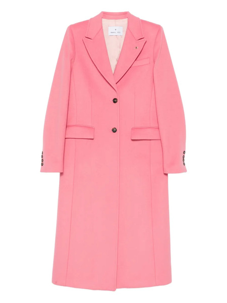  Manuel Ritz Buttoned Wool-blend Coat - Pink 