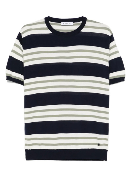  Manuel Ritz Cotton Knit T-shirt - Blue 