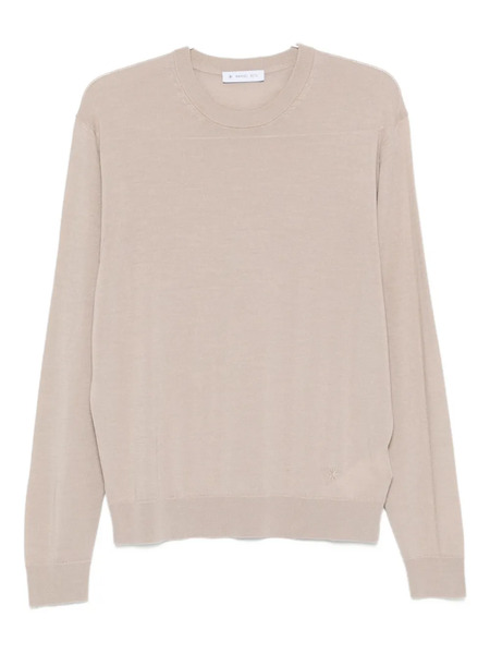  Manuel Ritz Crew-neck Wool Sweater - Neutrals 