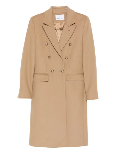  Manuel Ritz Double-breasted Wool-blend Coat - Neutrals 