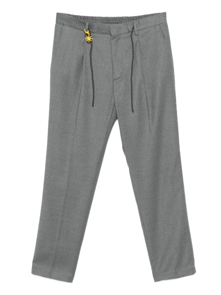  Manuel Ritz Drawstring Straight-leg Trousers - Grey 
