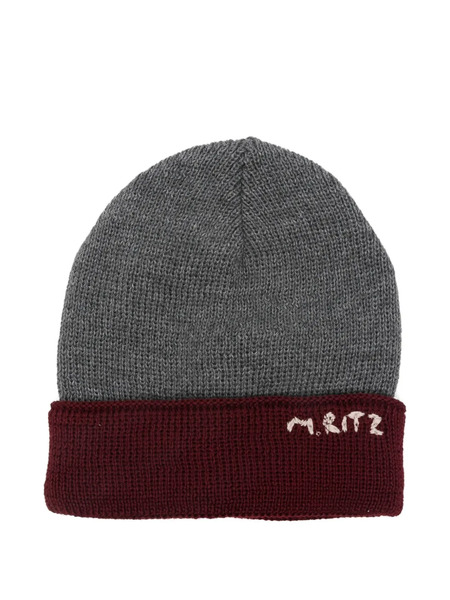  Manuel Ritz Kids Logo-embroidered Beanie - Grey 
