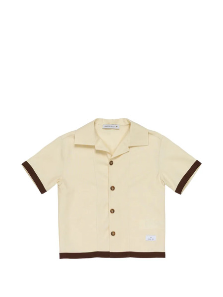  Manuel Ritz Kids Logo-patch Shirt - Neutrals 
