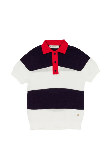  Manuel Ritz Kids Striped Polo Shirt - Blue 