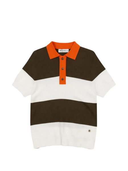  Manuel Ritz Kids Striped Polo Shirt - Brown 
