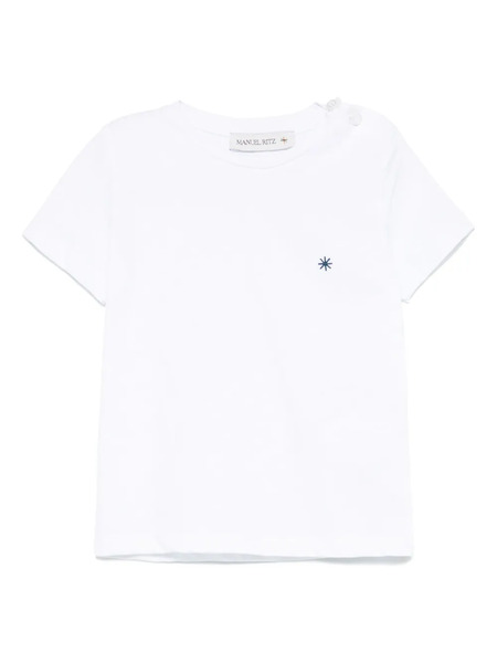  Manuel Ritz Logo-embroidered T-shirt - White 
