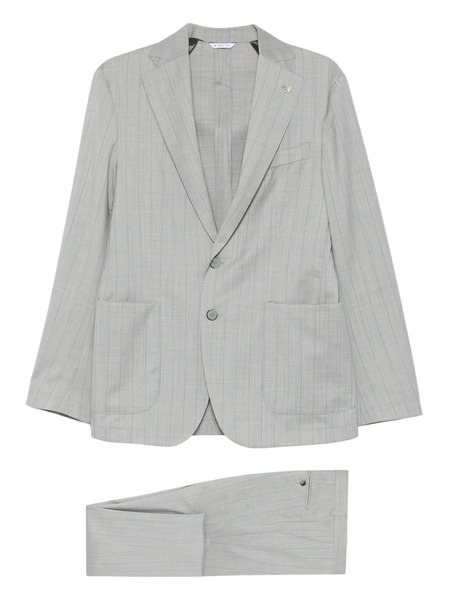  Manuel Ritz Pinstripe Suit - Grey 