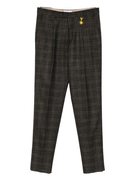  Manuel Ritz Pleated Straight-leg Trousers - Brown 