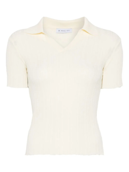  Manuel Ritz Ribbed T-shirt - Neutrals 