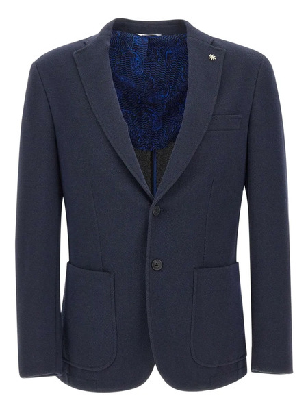  Manuel Ritz Single-breasted Blazer - Blue 