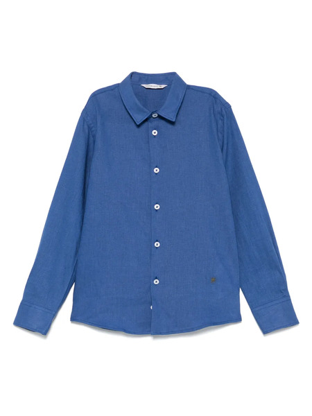  Manuel Ritz Slub-textured Shirt - Blue 