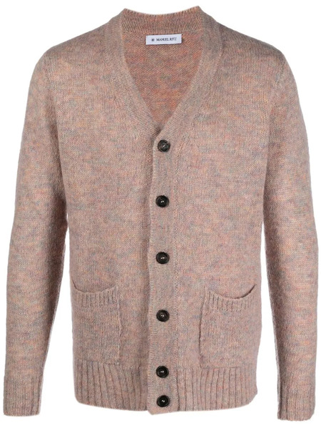  Manuel Ritz V-neck Long-sleeve Cardigan - Neutrals 