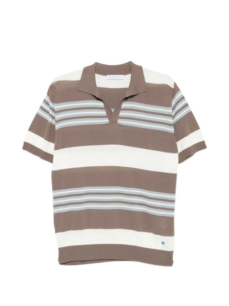  Manuel Ritz V-neck T-shirt - Brown 
