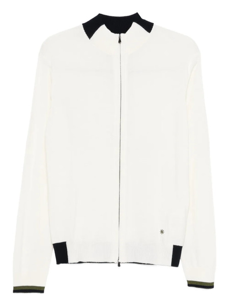  Manuel Ritz Zip Detail Cardigan - Neutrals 