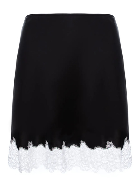  Manurí Josephine Lace-trim Mini Skirt - Black 