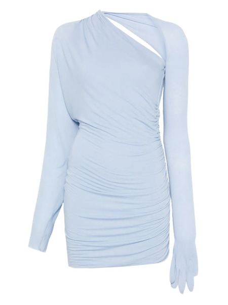  Manurí Noki One-shoulder Gathered Mini Dress - Blue 