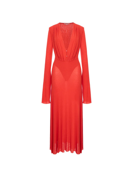 Manurí Suki Long-sleeve Maxi Dress - Red 