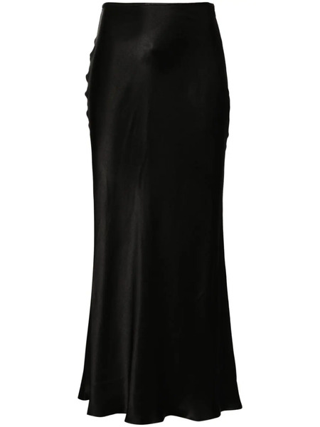  Manurí Sunny Satin Midi Skirt - Black 