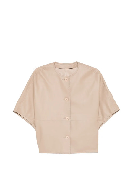  Manzoni 24 Buttoned Leather Jacket - Neutrals 