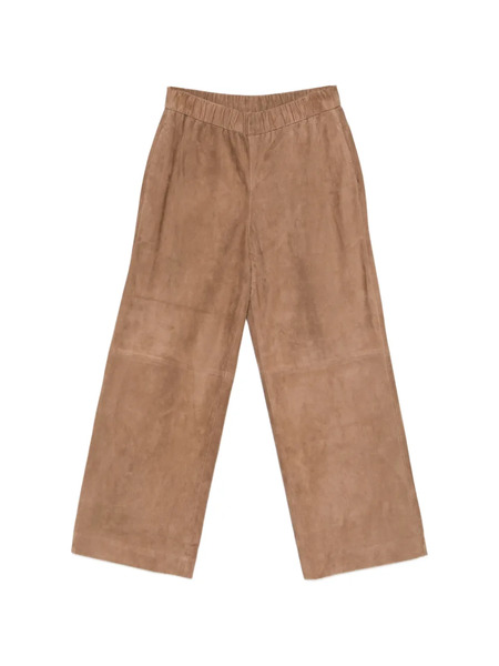  Manzoni 24 Elasticated Leather Trousers - Brown 